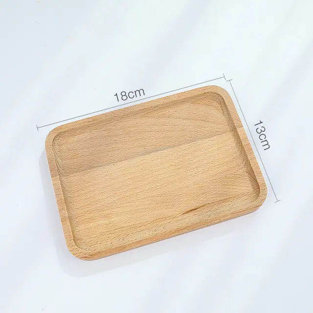 Beech Plate Gourmet Photo Props Japanese style Decoration Food Square - Shop at LoveMi