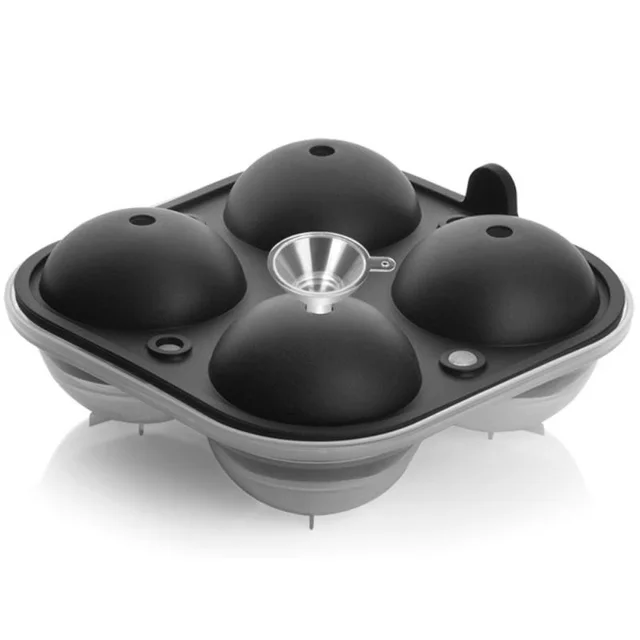 Round Frozen Ice Cube Large Hockey Puck Mold Bar Household Silicone Black - Shop at LoveMi