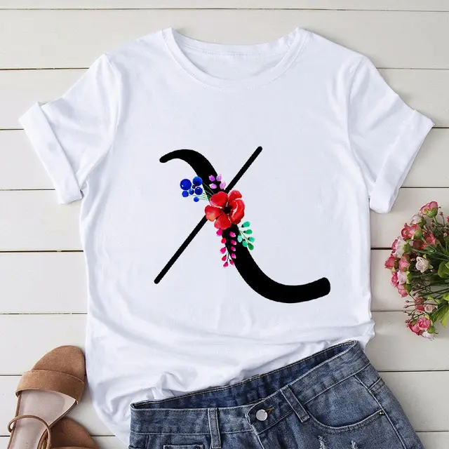 Printed Fashion European And American Women's Round Neck Short Sleeve X - Shop at LoveMi