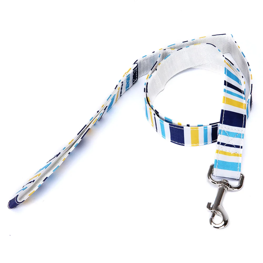 Pet Leash Multicolor Dog Pull Strap Check Stripe Extension Strap Pet Supplies Blue And White Stripes - Shop at LoveMi