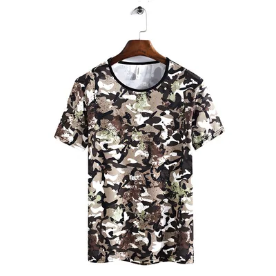 Camouflage Short sleeved T shirt Plus Size Loose And Comfortable Men's Clothing Camouflage 8Xl - Shop at LoveMi