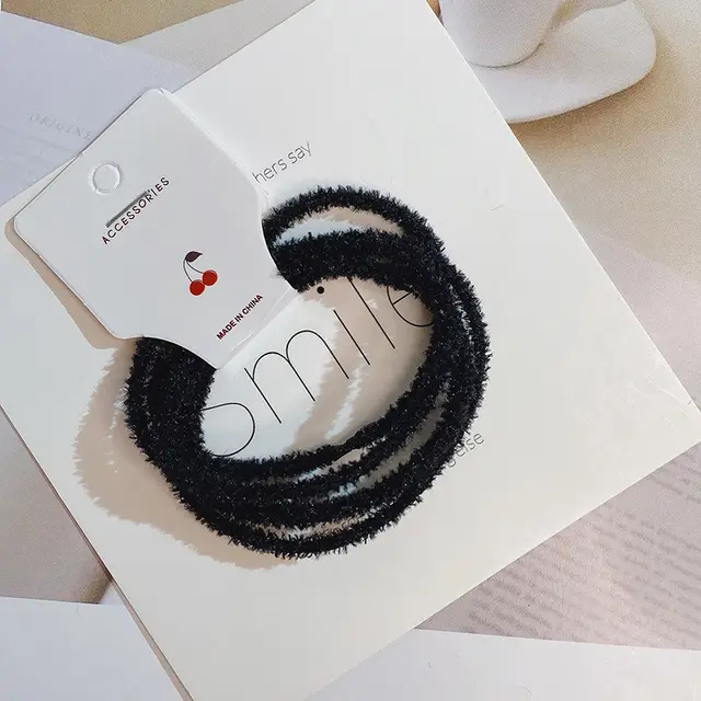 3 pack Woolen Thread Head Rope Combo Set Black - Shop at LoveMi