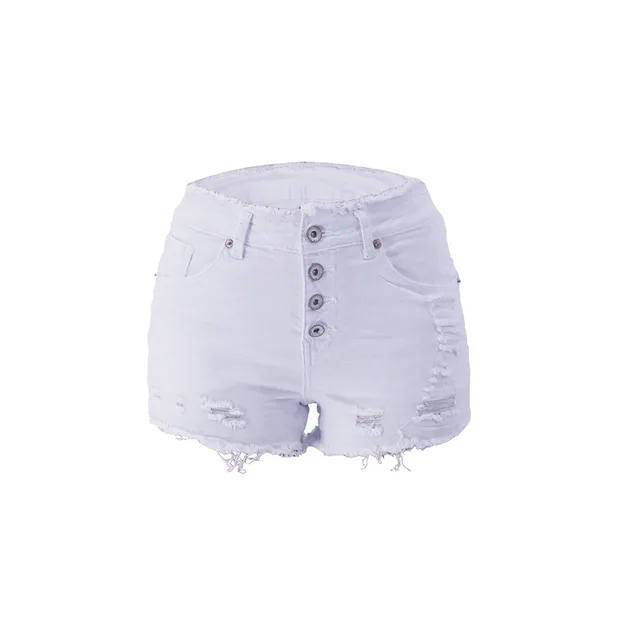 Women's Jeans With Buttons And Fringe White - Shop at LoveMi