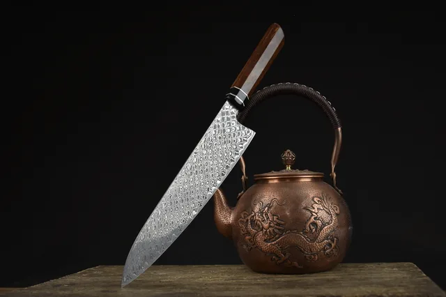 Damascus Check Sante Small Kitchen Knife Black - Shop at LoveMi