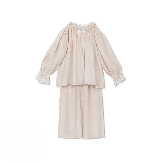 Cotton Satin Reactive Printing Girls' Home Clothes Pink - Shop at LoveMi