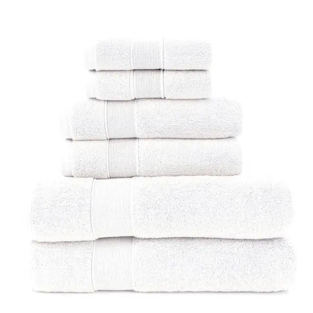 Luxury Cotton Bath Set Towels White Bathroom 2 Large White - Shop at LoveMi