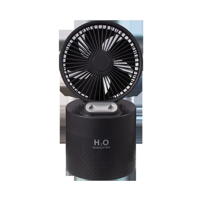 USB Charging Portable Multifunctional Desktop Humidifying Fan Black - Shop at LoveMi