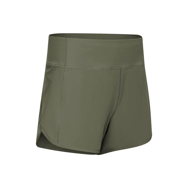 Women's Yoga Shorts Back Zip Pocket Sports Shorts Moss Green - Shop at LoveMi