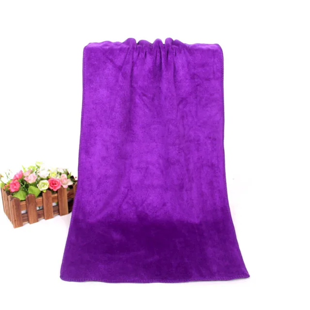Source Factory Microfiber Bath Towel Beach Towel Beauty Salon Bed Fire Therapy 70 140 Absorbent Foreign Trade Bath Towel Dark Purple - Shop at LoveMi