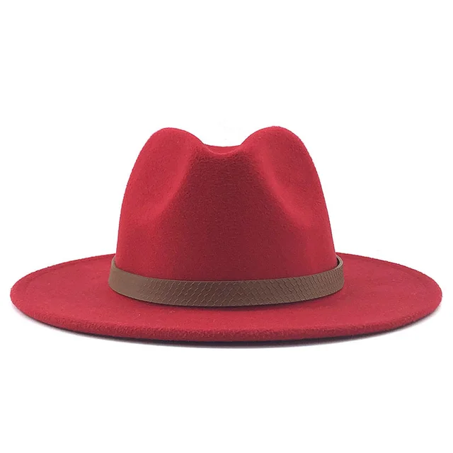 Top Hat With Flat Brim And Big Brimmed Hat Red - Shop at LoveMi