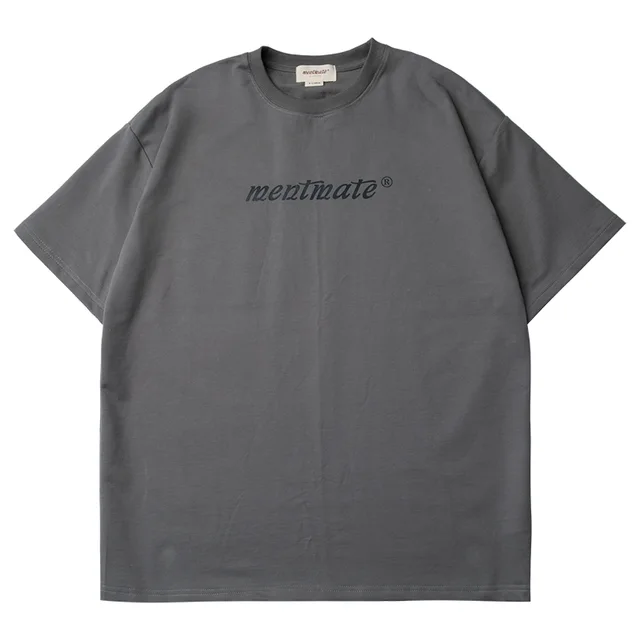 Nineteen color Cotton Couple Round Neck T shirt Loose Style Short Sleeves Grey - Shop at LoveMi