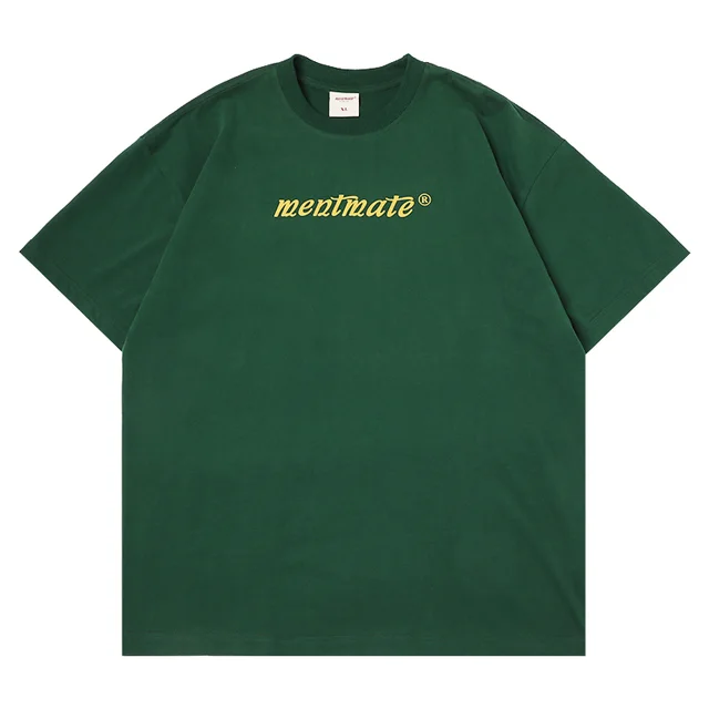 Nineteen color Cotton Couple Round Neck T shirt Loose Style Short Sleeves Pine Flower Green - Shop at LoveMi