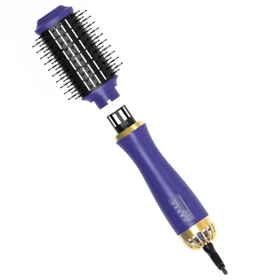 Cross Border New 1200W Detachable Head Hot Air Comb Multifunctional 5 In 1 Mini Compact Shape Comb Negative Ion Comb Blue Gold - Shop at LoveMi