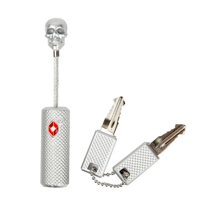 New Creative Skull Metal Luggage Locks Three Digits Combination Sliver - Shop at LoveMi