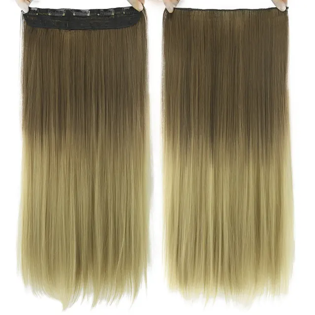 Dyed Gradual Straight Hair Clip Clip, Curtain T color Hair Extension Piece G - Shop at LoveMi