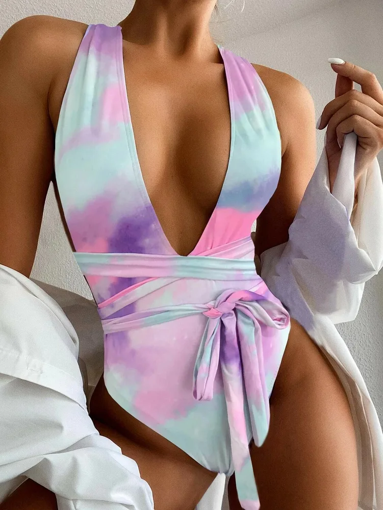 New Style One Piece Bikini Swimsuit Sexy Multicolor Ladies Swimwear Multicolor - Shop at LoveMi