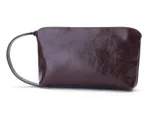 Mobile Phone Bag New Solid Colour Leather Small Handbag Ladies Change Storage Clutch - Coffee
