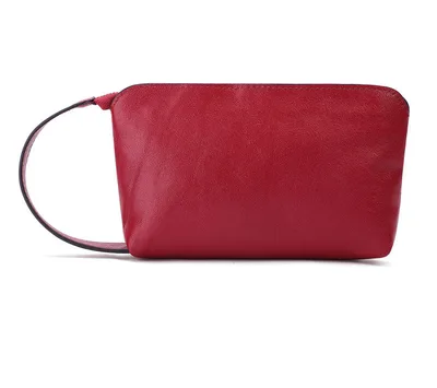 Mobile Phone Bag New Solid Color Leather Small Handbag Ladies Change Storage Clutch Red - Shop at LoveMi