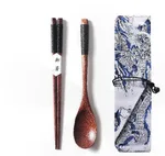 Cloth Bag And Spoon Black