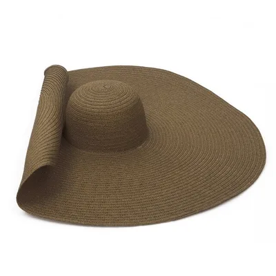 Extra Large Paper Woven Sun Hat For Beach And Seaside Vacation Sunscreen Straw Hat Camel - Shop at LoveMi