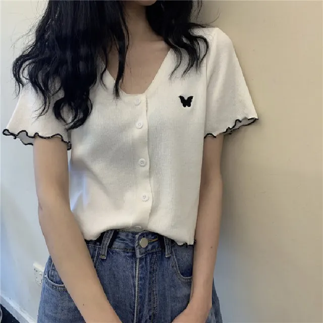 New Women's Slim Short Knit Outer Cardigan Thin Style White - Shop at LoveMi
