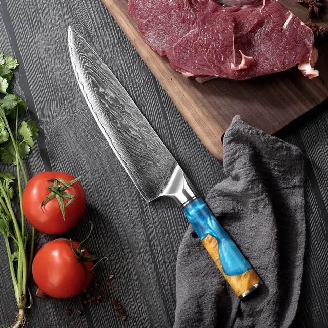 8 Inch Chef's Knife Western style Chef's Knife Water Lake Blue - Shop at LoveMi