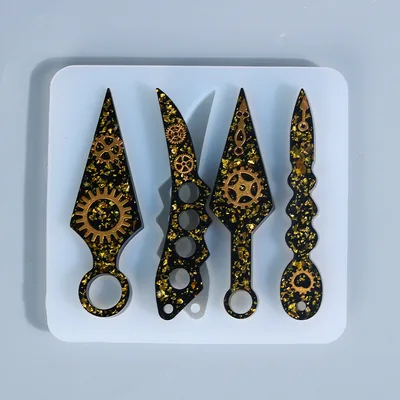 4 Types Of Defensive Knife Silicone Mold Mirror Surface - Shop at LoveMi