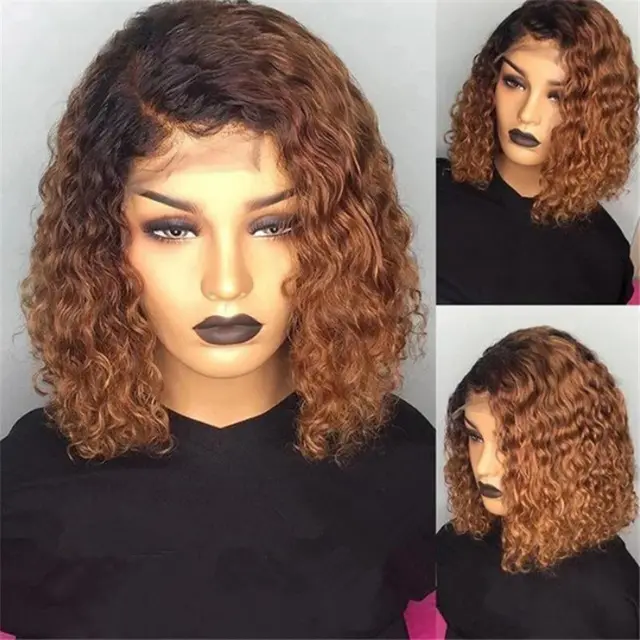 Fashion Dyed African Small Curly Female Wig With Short Curly Hair Black - Shop at LoveMi