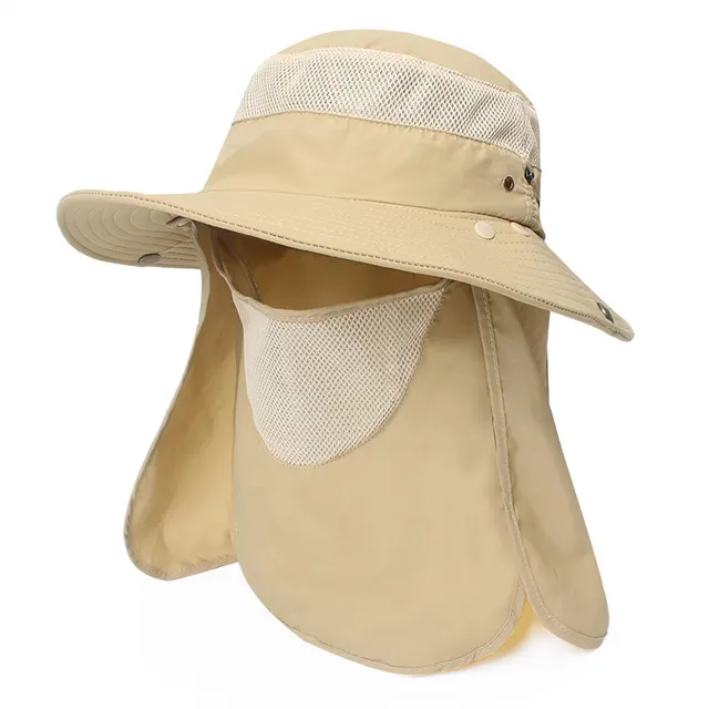 Windproof Sunscreen VisorCap Summer Cycling Fishing Hat Thin Quick Drying BreathableCap Khaki - Shop at LoveMi