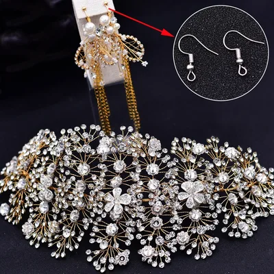 European And American Bridal Headwear With Diamonds Gold Headgear And Ear Hook Ear - Shop at LoveMi