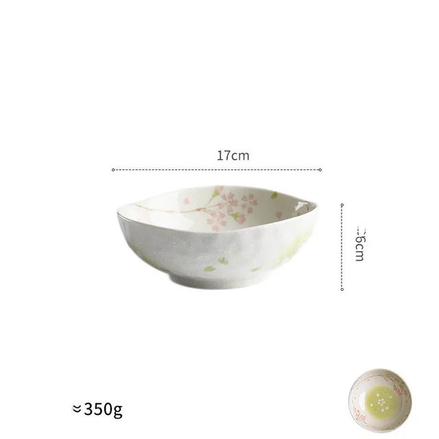 Salad Dishes Soup Bowl Noodle Bowl Household Ceramic Tableware Dessert Fruit Plate 5.0Triangle Bowl - Shop at LoveMi