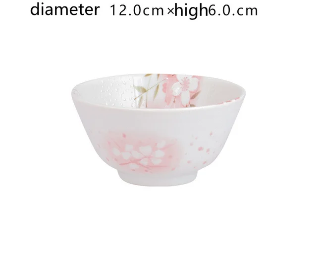 Mino yaki Japan imported cherry blossom ceramic tableware rice bowl household Japanese dishes plate steamed fish soup plate - Shop at LoveMi