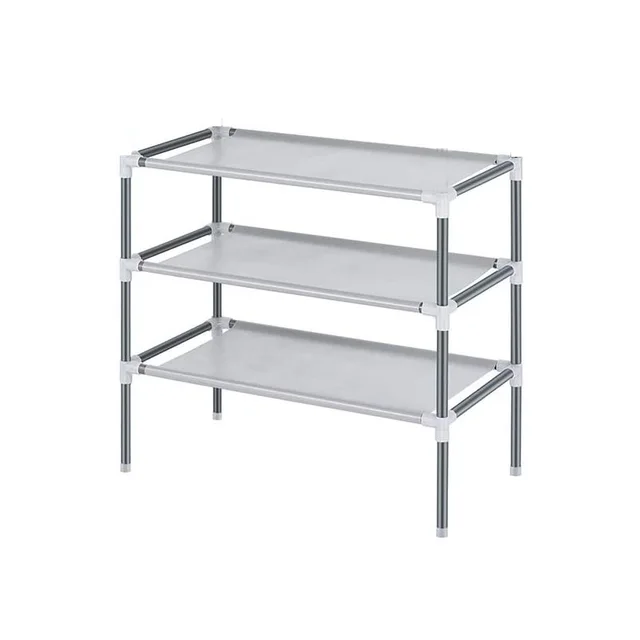 Stainless Steel Multifunctional Storage Rack For Bedroom Wrought Iron Shoe Cabinet Multi layer Non woven Fabric Simple Shoe Rack 3Layers - Shop at LoveMi