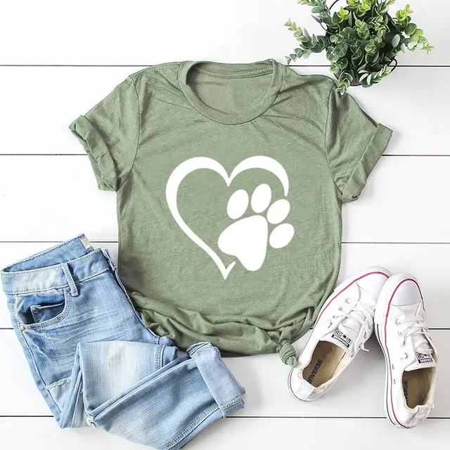 Women's Loose Round Neck Short Sleeve T shirt Green - Shop at LoveMi