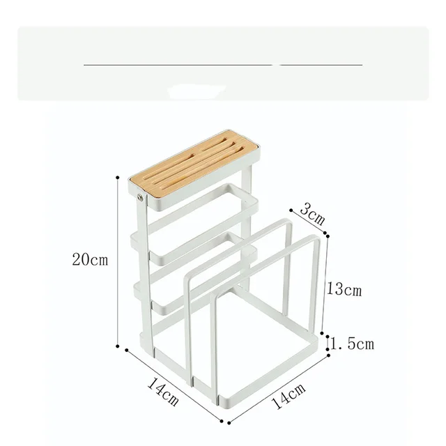 Knife Rack Kitchen Supplies Storage Rack Cutting Board Rack Multi function White - Shop at LoveMi