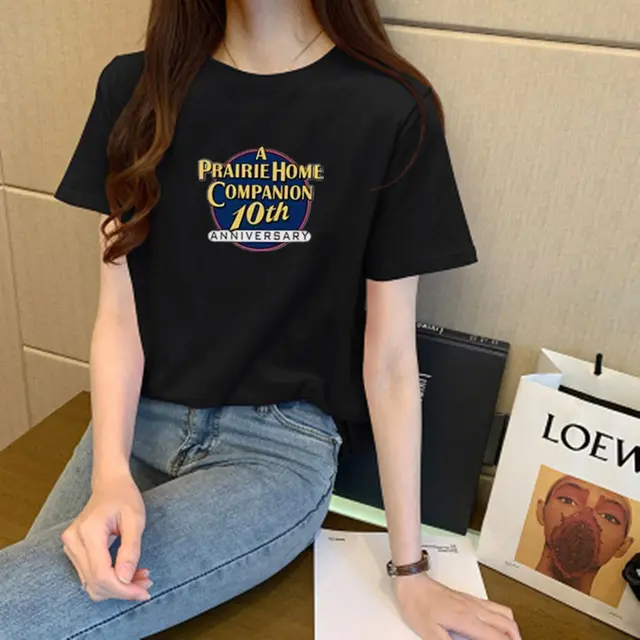 Watermelon Home Summer Short Sleeve T shirt For Women Black - Shop at LoveMi