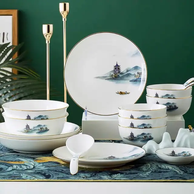 New Tableware Set Household Dishes Set Bowl 16Heads - Shop at LoveMi