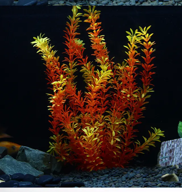 Yellow Simulation Aquatic Plants Fish Tank Landscaping Package Yellow - Shop at LoveMi