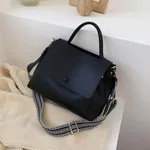 Large-capacity Bag Tide Simple Foreign Trade Texture Messenger Bag Western Fashion One-Shoulder Atmospheric Handbag - Black