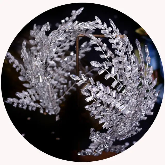Wedding Dress Accessories Rhinestone Headband Styling Hair Accessories Crystal - Shop at LoveMi