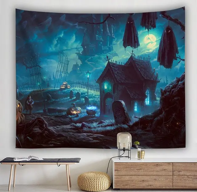 Graveyard House Tapestry 130X150Cm - Shop at LoveMi