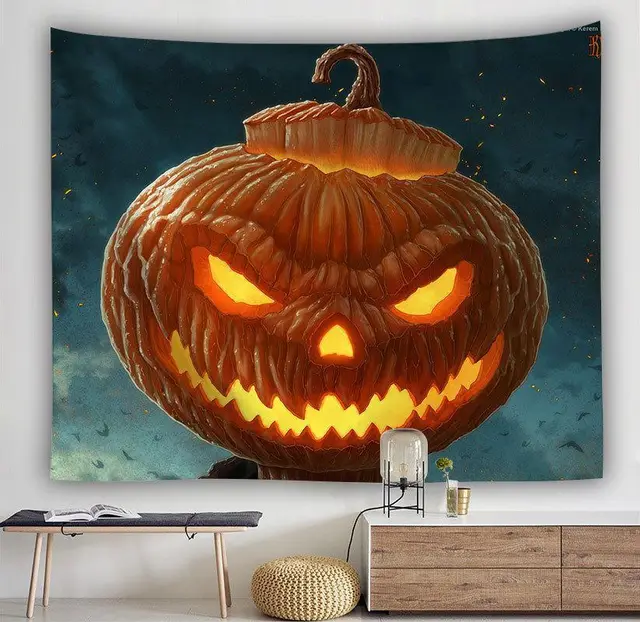 Evil Jack O Lantern Tapestry 230X180Cm - Shop at LoveMi