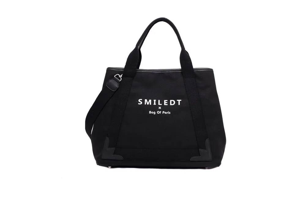 Korean Style Large Capacity Handbag Fashion Tote Bag Canvas Bag Black - Shop at LoveMi