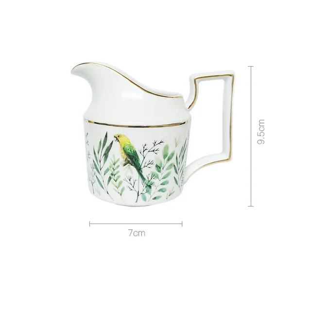Ceramic Coffee Cup And Saucer Set European Tea Set Green Dreammilk Jug - Shop at LoveMi