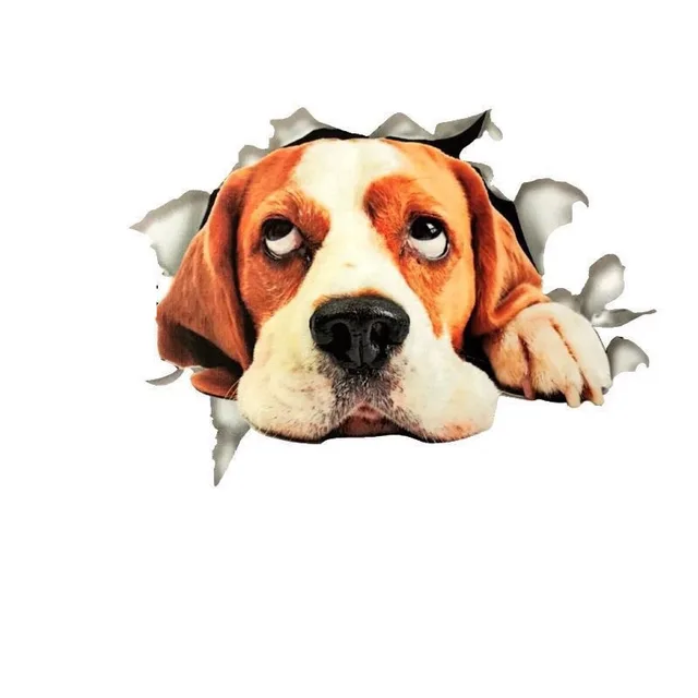 Funny Creative Personality 3D Pet Cartoon Dog Car Sticker 1Style - Shop at LoveMi
