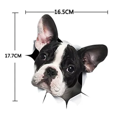 Funny Creative Personality 3D Pet Cartoon Dog Car Sticker 4Style - Shop at LoveMi
