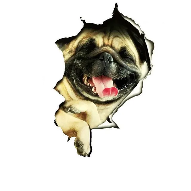 Funny Creative Personality 3D Pet Cartoon Dog Car Sticker 5Style - Shop at LoveMi
