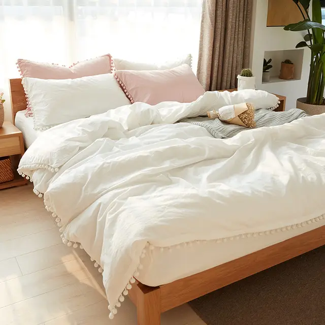Simple Japanese style Cotton Home Textile Bedding White - Shop at LoveMi
