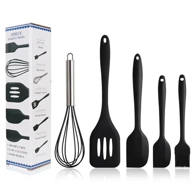 High Temperature Oil Brush, Whisk, Food Clip, Baking Tool Set Black - Shop at LoveMi