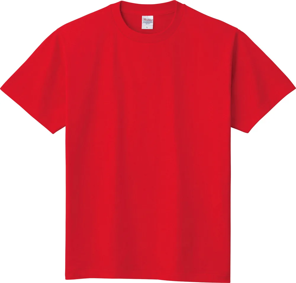 Japanese Pure Cotton Solid Color Couple Short-sleeved Bottoming Shirt T-shirt Half-sleeved - Red